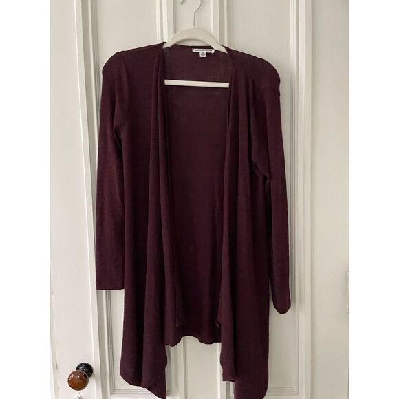 American Eagle outfitters maroon heather cardigan sweater S - Picture 1 of 4
